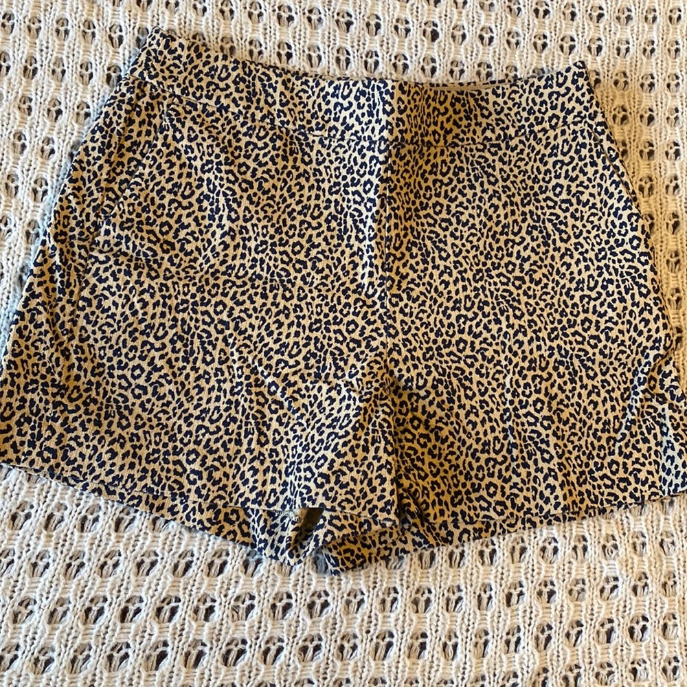 J. Crew leopard high waisted shorts. Super sassy! Size 10. Excellent Condition.